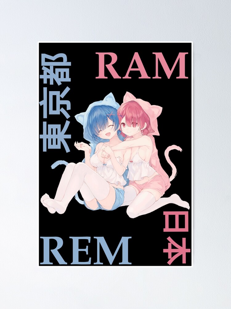 "Re Zero Rem And Ram" Poster for Sale by ShopNami Redbubble