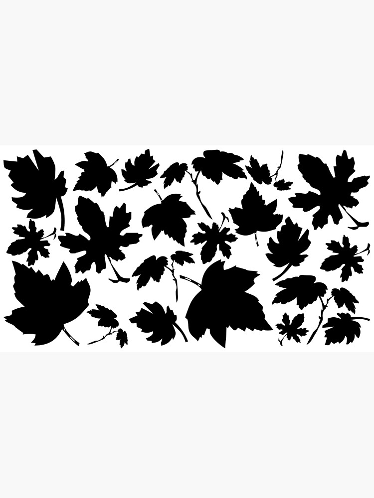 Feuilles d automne noir et blanc Carte de v ux