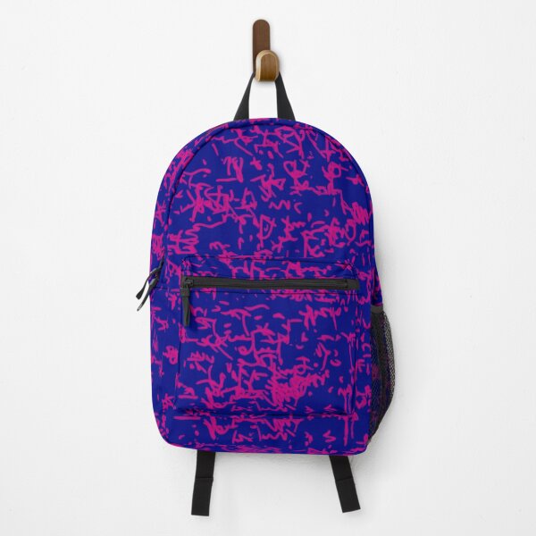 Item preview, Fuchsia doodles blue background. designed and sold by MirBer.