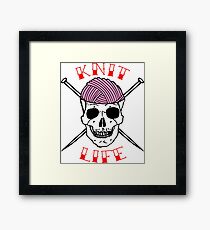 knit life Framed Print
