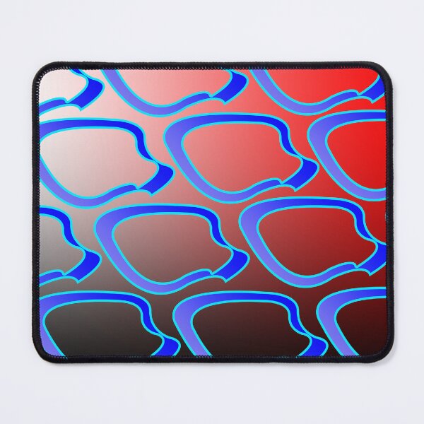 Item preview, Blue colored shapes on red and black background designed and sold by Bigrow.