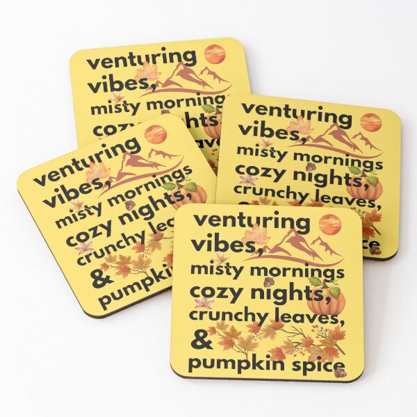 Item preview, venturing vibes misty mornings cozy nights crunchy leaves & pumpkin spice designed and sold by movie-popcorn.