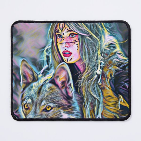 Item preview, Lady and her wolf designed and sold by MagiLand ⭐⭐⭐⭐⭐.