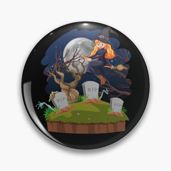 Item preview, Spooky Halloween Witch Hat Horror Night Flying Broom designed and sold by smailjr.