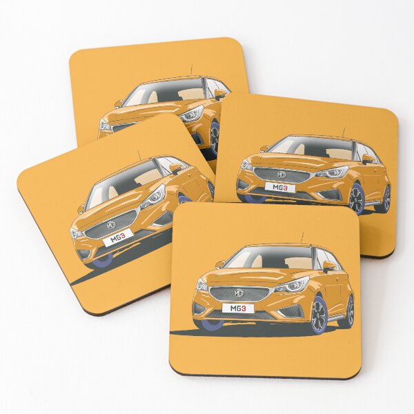Aperçu de l'œuvre Voiture MG 3 en orange épicé créée et vendue par Webazoot Industries - Car Art.