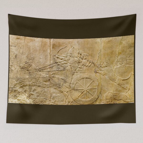 Item preview, Assyrian Lion Hunt 03 Short designed and sold by Weston  Westmoreland.
