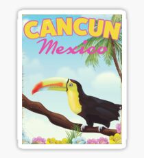 Cancun Mexico travel poster Sticker