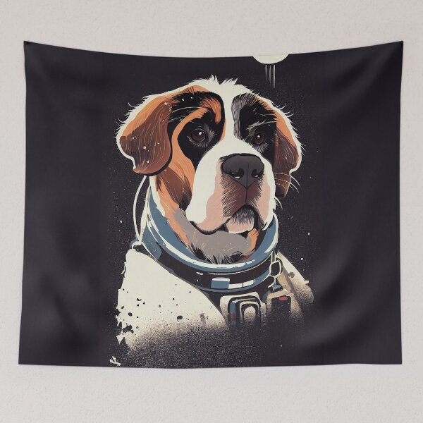Item preview, Astronaut St-Bernard portrait designed and sold by etherElric.
