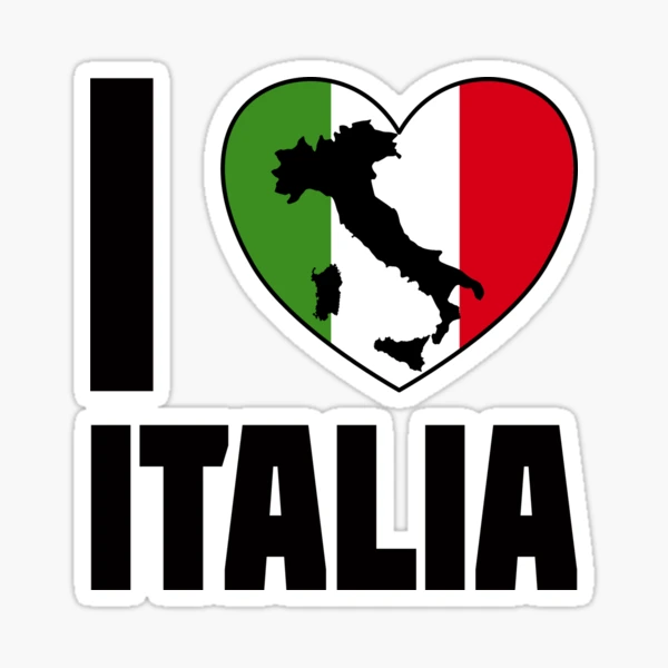 Sticker for Sale mit Ich liebe Italien - Ich liebe Italien von