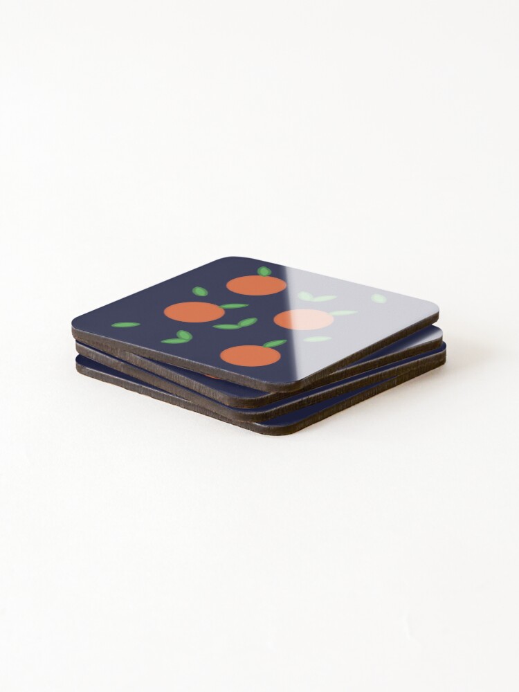 Thumbnail 4 of 5, Coasters (Set of 4), Abstract Orange Pattern designed and sold by Funful.