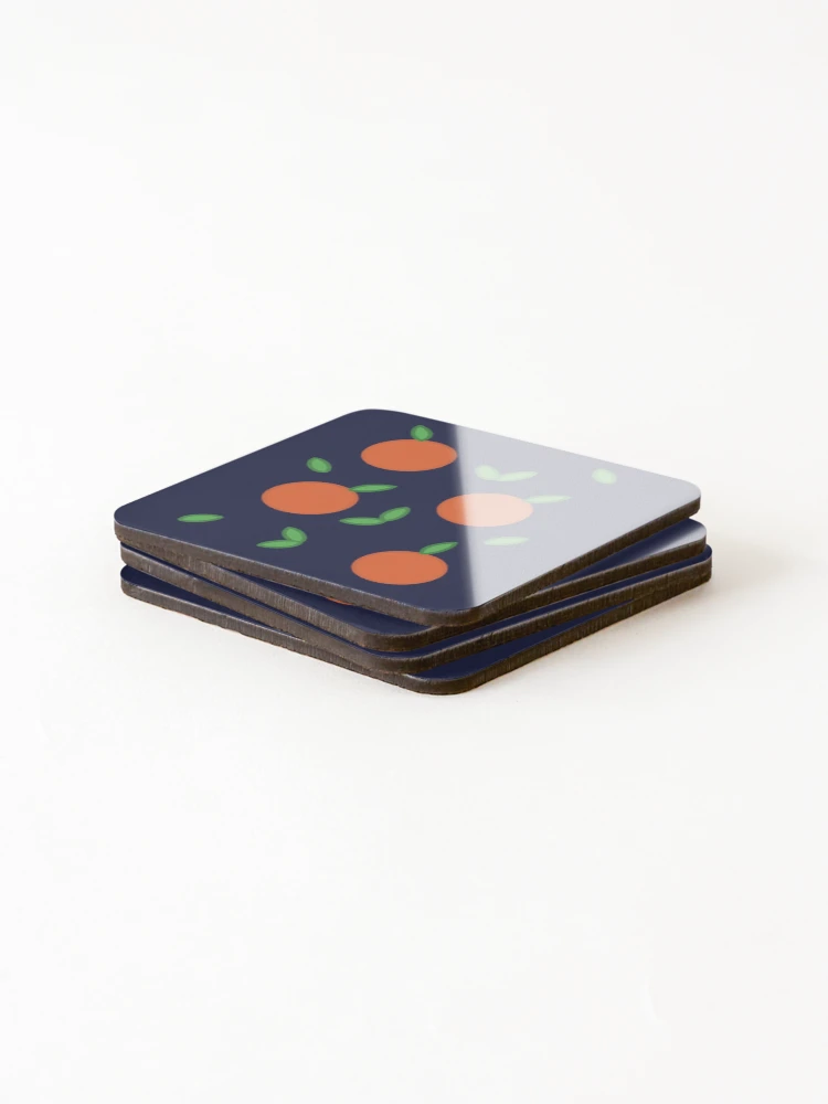 Thumbnail 4 of 5, Coasters (Set of 4), Abstract Orange Pattern designed and sold by Funful.
