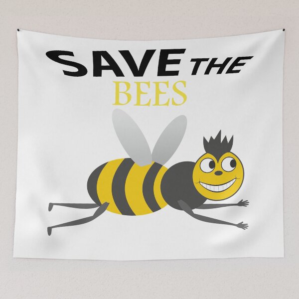 Artikelvorschau,  Rette die Scheiße der Bienen, rette die Handyhüllen der Bienen, rette die Hüte der Bienen, rette den Duschvorhang der Bienen, rette den Rucksack der Bienen entworfen und verkauft von Poussyarts.