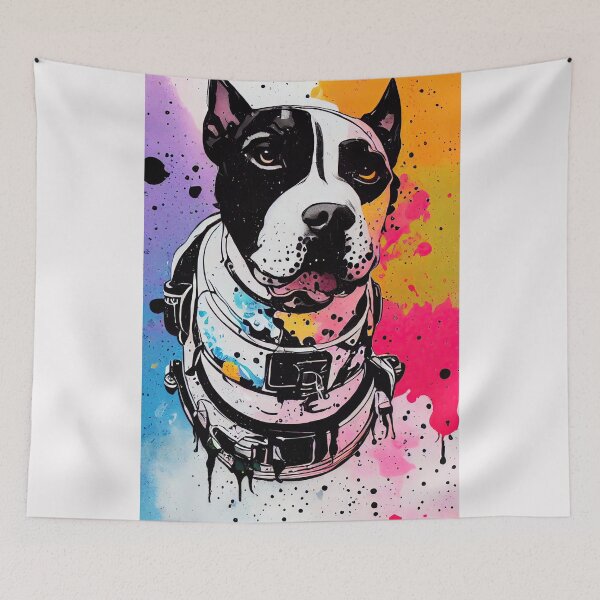 Item preview, Astronaut Pitbull portrait designed and sold by etherElric.