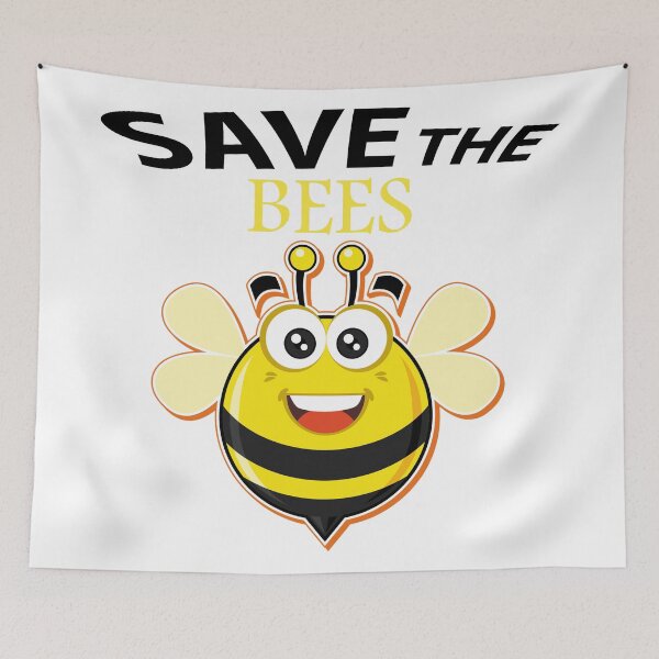 Item preview, Save the bees shits, save the bees phone cases, save the bees hats, save the bees shower curtain, save the bees backpack  designed and sold by Poussyarts.