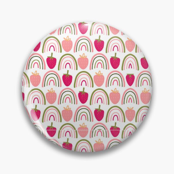 Aperçu de l'œuvre Motif arc-en-ciel rose et fraises créée et vendue par RISE LiftingOthers.