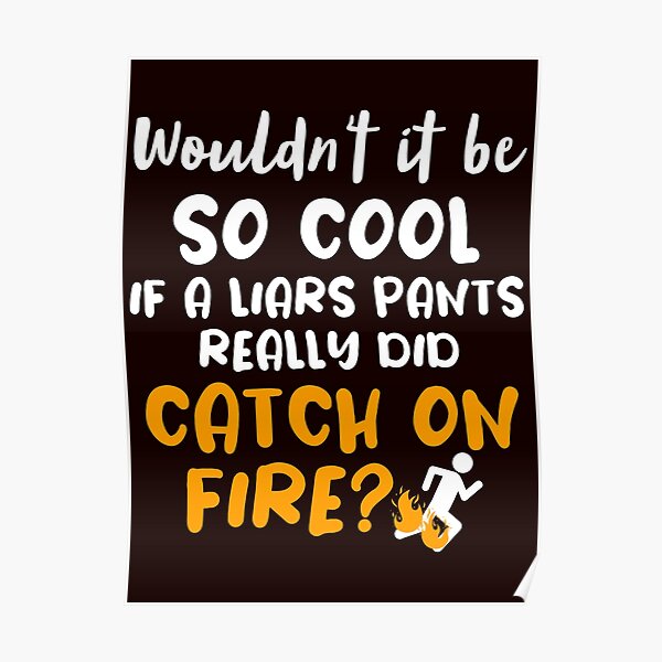 Pants On Fire Posters For Sale Redbubble