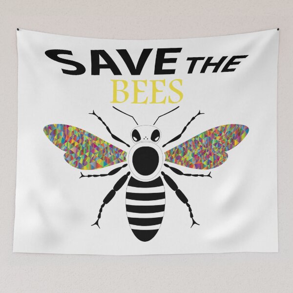 Item preview, Save the bees shits, save the bees phone cases, save the bees hats, save the bees shower curtain, save the bees backpack  designed and sold by Poussyarts.