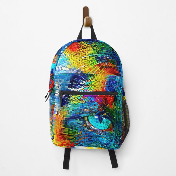 Item preview, Siamese cat face close-up - colorful mosaic designed and sold by NickoPrints.