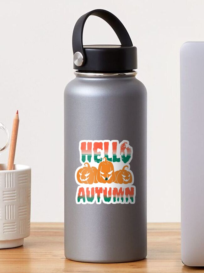 Thumbnail 1 of 3, Sticker, Hello Autumn, hello fall for Men and women designed and sold by SLAYM21.