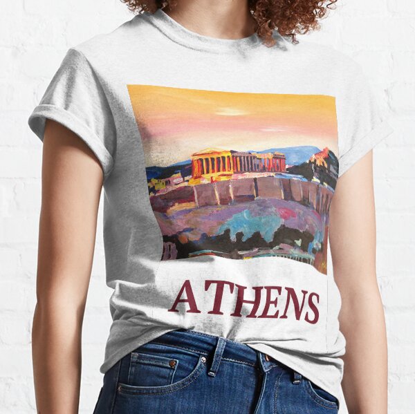 Athens Greece Acropolis at sunset Classic T-Shirt