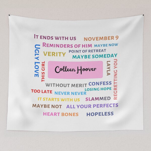 Item preview, Colleen Hoover Book Titles designed and sold by LiteratureHut.