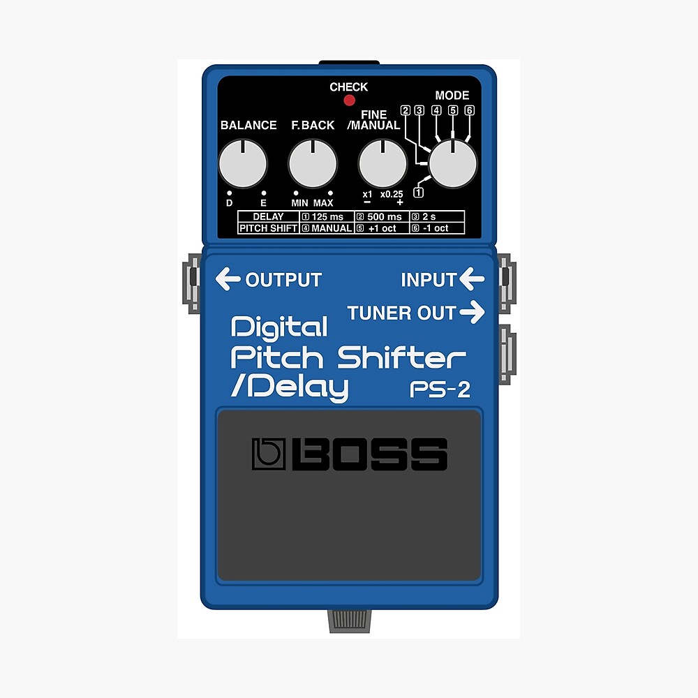 Boss PS-2 Digital Pitch Shifter / Delay Guitar Effect Pedal