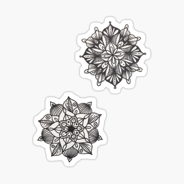 Item preview, Two Tiny Mandala Stickers designed and sold by fanta8.