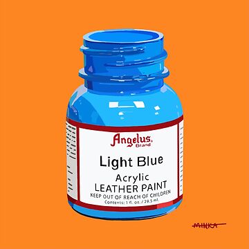 Angelus Light Blue Acrylic Paint Sticker for Sale by ansa-gallery