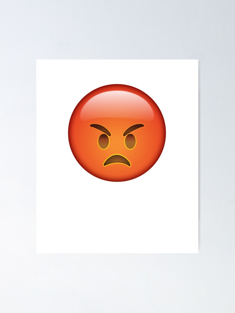 "Very Angry Emoji" Poster by PrintPress | Redbubble