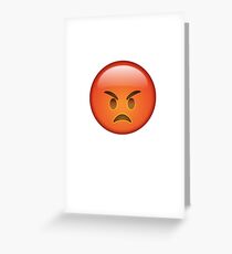 Very Angry Emoji Greeting Card