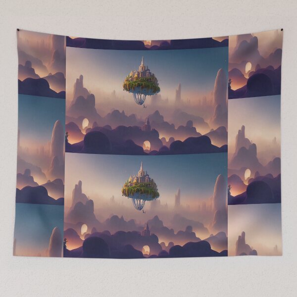 Item preview, Surreal Landscape - Living on a floating Island designed and sold by Elflena.