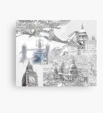 London Iconic Locations Canvas Print