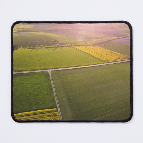 Item preview, Aerial view of fields with sunset in spring | landscape designed and sold by JB-photo.