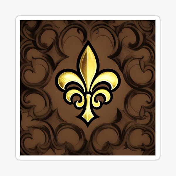 Royal Lily, Fleur De Lis (Gold) Sticker
