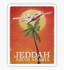 Jeddah Saudi Arabia Vacation Map Sticker
