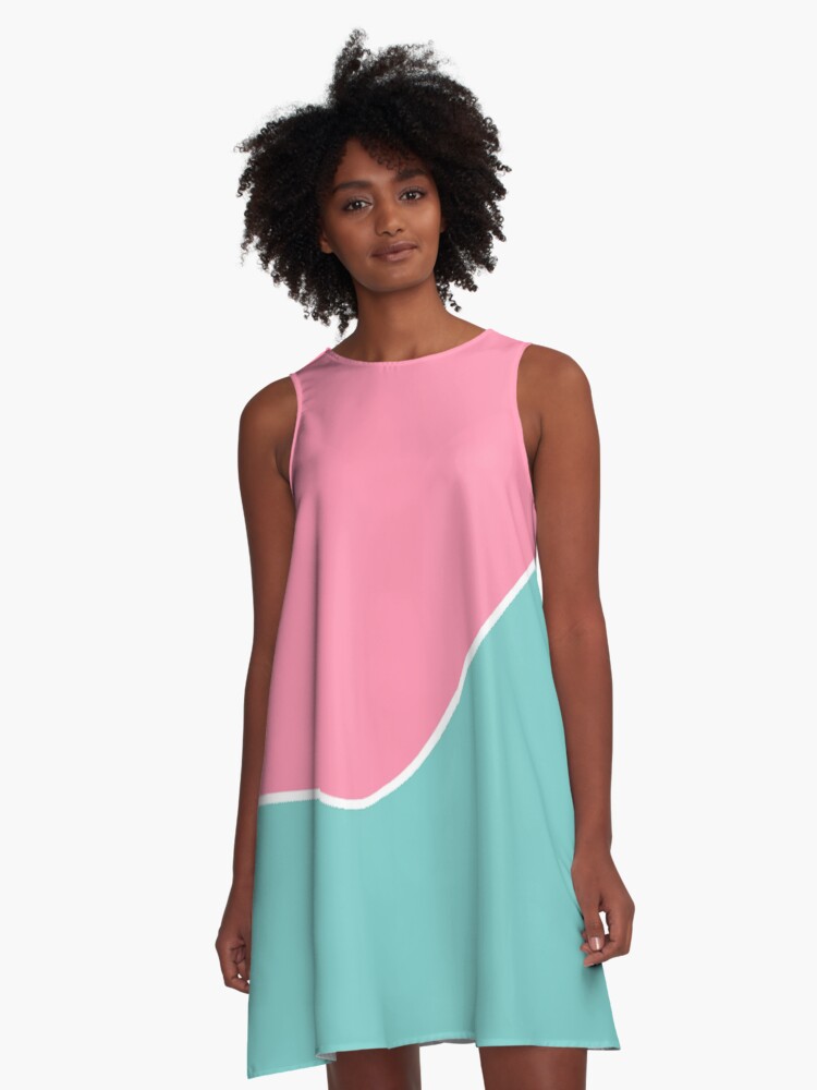 Aqua pink outlet dress