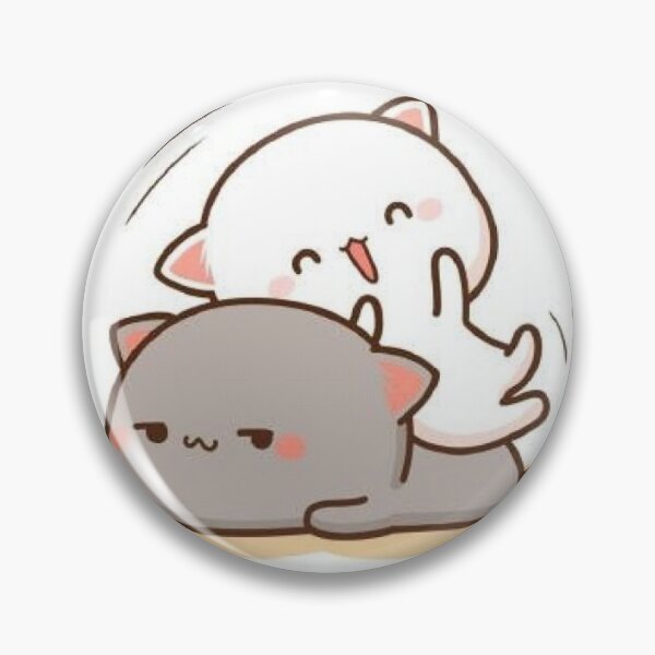 Item preview, Peach sitting on Goma - Mochi Peach Cat designed and sold by karlaminev2.