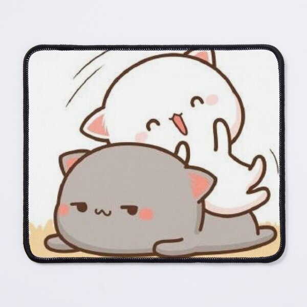 Item preview, Peach sitting on Goma - Mochi Peach Cat designed and sold by karlaminev2.