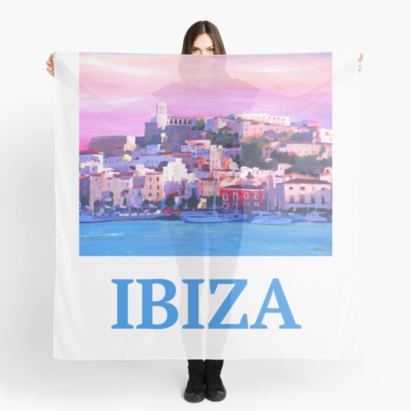 Item preview, Retro poster Ibiza old town and harbor pearl of the Mediterranean designed and sold by artshop77.