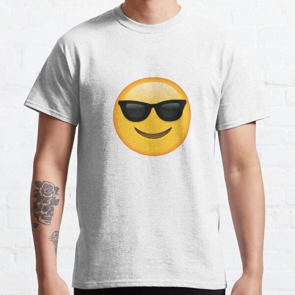 Face Sunglasses Emoji T Shirts Redbubble - roblox face codes fake glasses