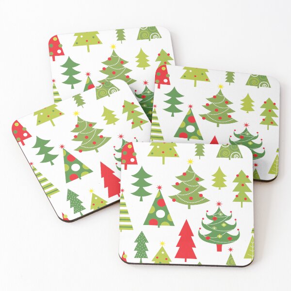 Item preview, Cute Colorful Christmas Trees designed and sold by pugmom4.