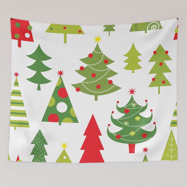Item preview, Cute Colorful Christmas Trees designed and sold by pugmom4.
