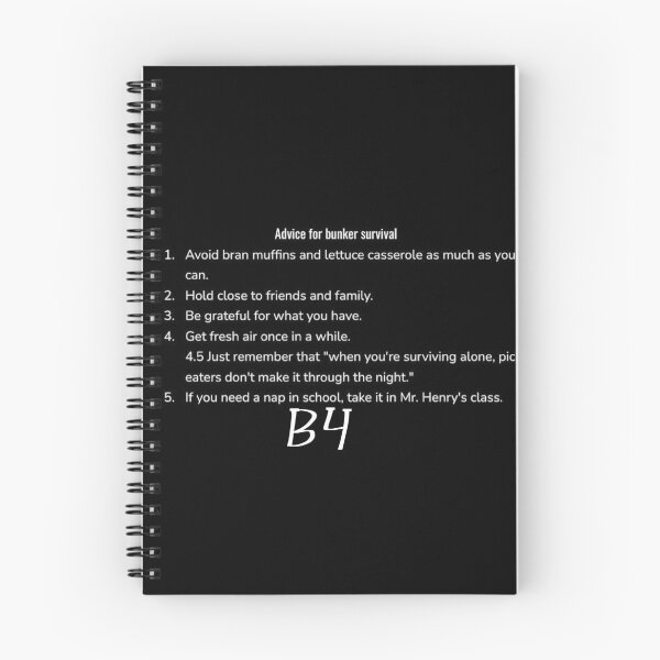 Item preview, Advice for Bunker Survival (White on Black) designed and sold by FloofCat.