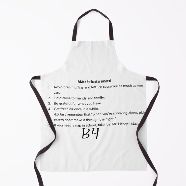 Item preview, Advice for Bunker Survival (Black text) designed and sold by FloofCat.