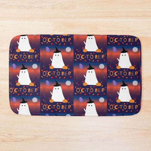 Item preview, Halloween ghost holding balloon and  pumpkin designed and sold by Ingahaliullina.