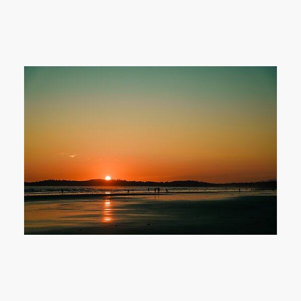 Summer sunset on the beach Photographic Print