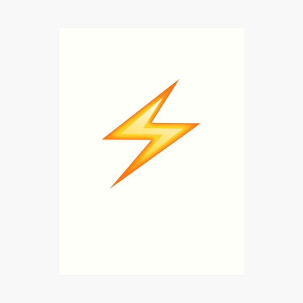 "Awesome Lightning Emoji" Art Print by PrintPress Redbubble