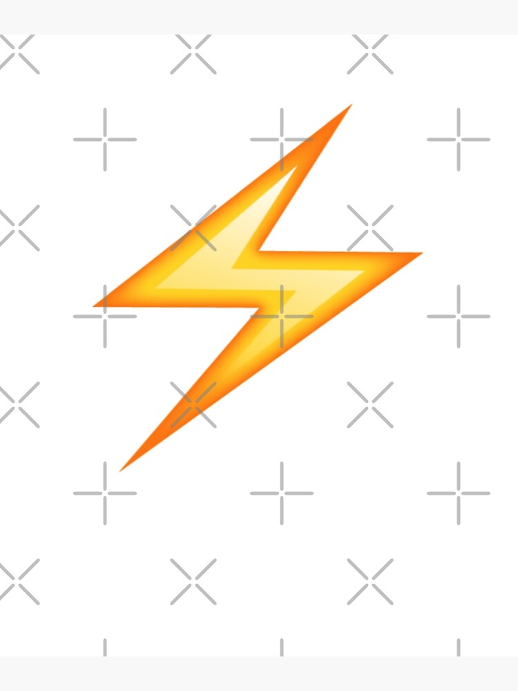 "Awesome Lightning Emoji" Art Print by PrintPress Redbubble