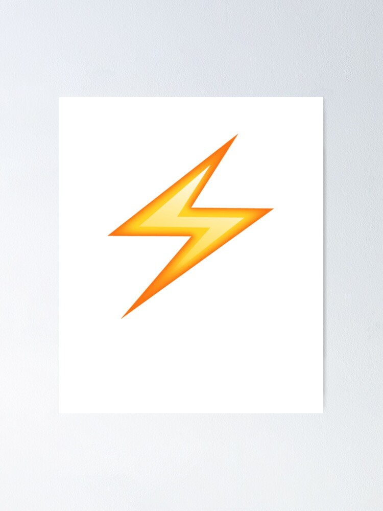 "Awesome Lightning Emoji" Poster by PrintPress Redbubble