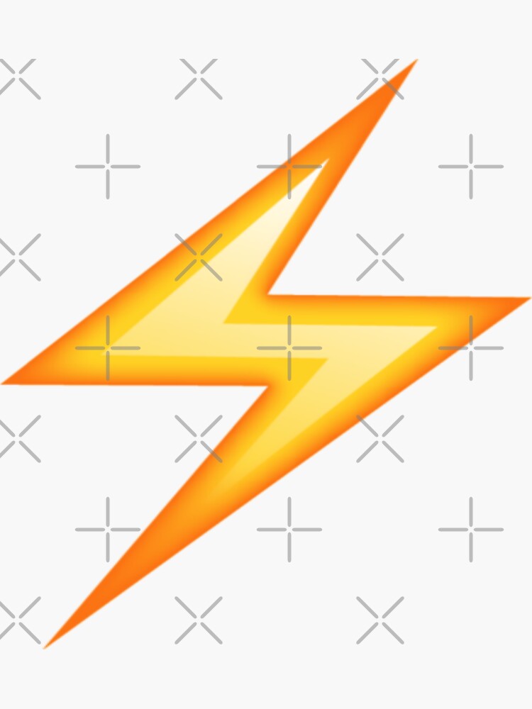 "Awesome Lightning Emoji" Sticker by PrintPress Redbubble